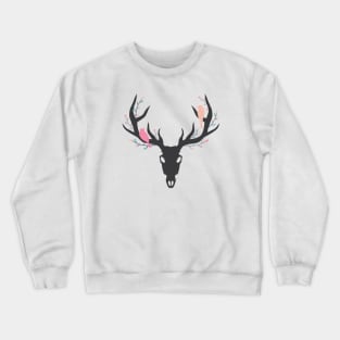 Whimsy Stag Skull Crewneck Sweatshirt